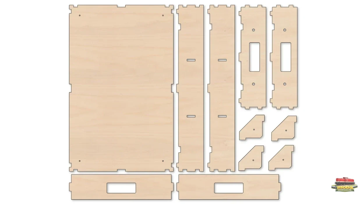 Modul Bausatz Modulkasten Modelleisenbahn Einzelteile Lasercut